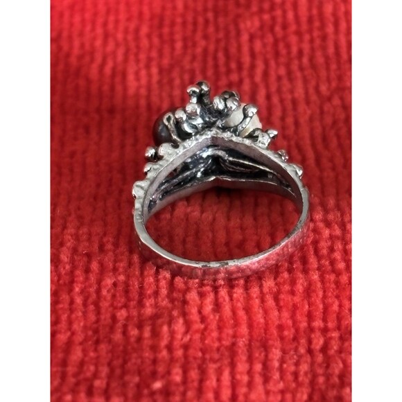 Sterling Silver 2 Pearl Ring - Picture 5 of 8